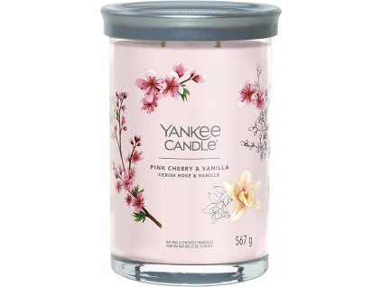 Yankee Candle Yankee Candle vonná svíčka Signature Tumbler ve skle velká Pink Cherry & Vanilla 567g