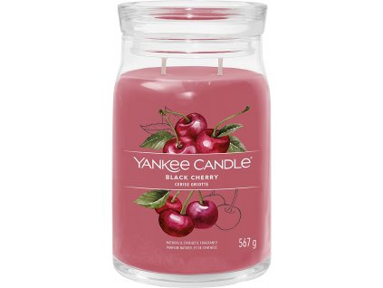 Yankee Candle Yankee Candle vonná svíčka Signature ve skle velká Black Cherry 567g