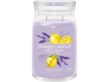 Yankee Candle Yankee Candle vonná svíčka Signature ve skle velká Lemon Lavender 567g