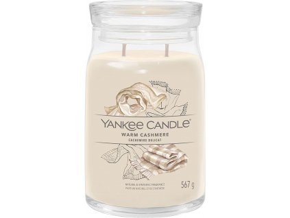 Yankee Candle Yankee Candle vonná svíčka Signature ve skle velká Warm Cashmere 567g