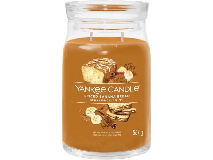 Yankee Candle Yankee Candle vonná svíčka Signature ve skle velká Spiced Banana Bread 567g