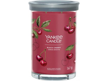Yankee Candle Yankee Candle vonná svíčka Signature Tumbler ve skle velká Black Cherry 567g