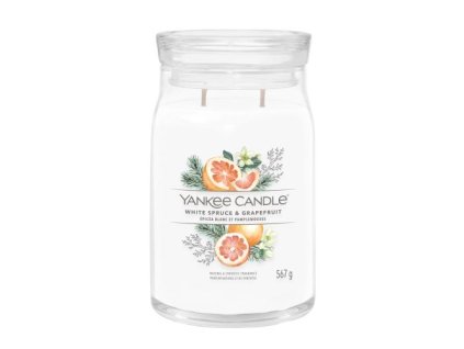 vonná svíčka Signature velká White Spruce & Grapefruit 567g