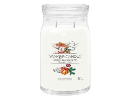 Yankee Candle vonná svíčka Signature ve skle velká London Christmas Tea 567g
