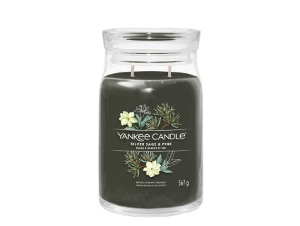 3271 yankee candle vonna svicka signature ve skle velka silver sage pine 567g