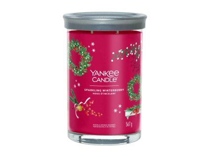 Yankee Candle vonná svíčka Tumbler ve skle velká Sparkling Winterberry 567g