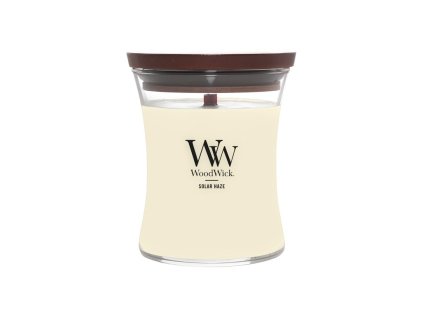 WoodWick vonná svíčka s dřevěným knotem Střední Solar Haze 275g