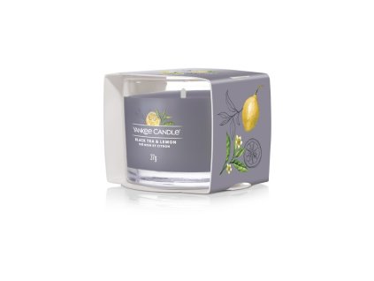 Yankee Candle votivní svíčka ve skle Black Tea & Lemon 37g