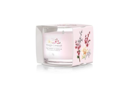 Yankee Candle votivní svíčka ve skle Pink Cherry Vanilla 37g