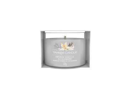 Yankee Candle votivní svíčka ve skle Smoked Vanilla & Cashmere 37g