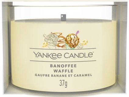 Yankee Candle votivní svíčka ve skle Banoffee Waffle 37g