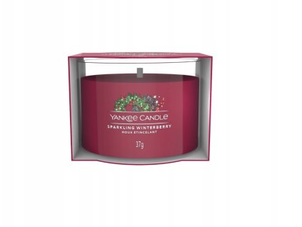 Yankee Candle votivní svíčka ve skle Sparkling Winterberry 37g