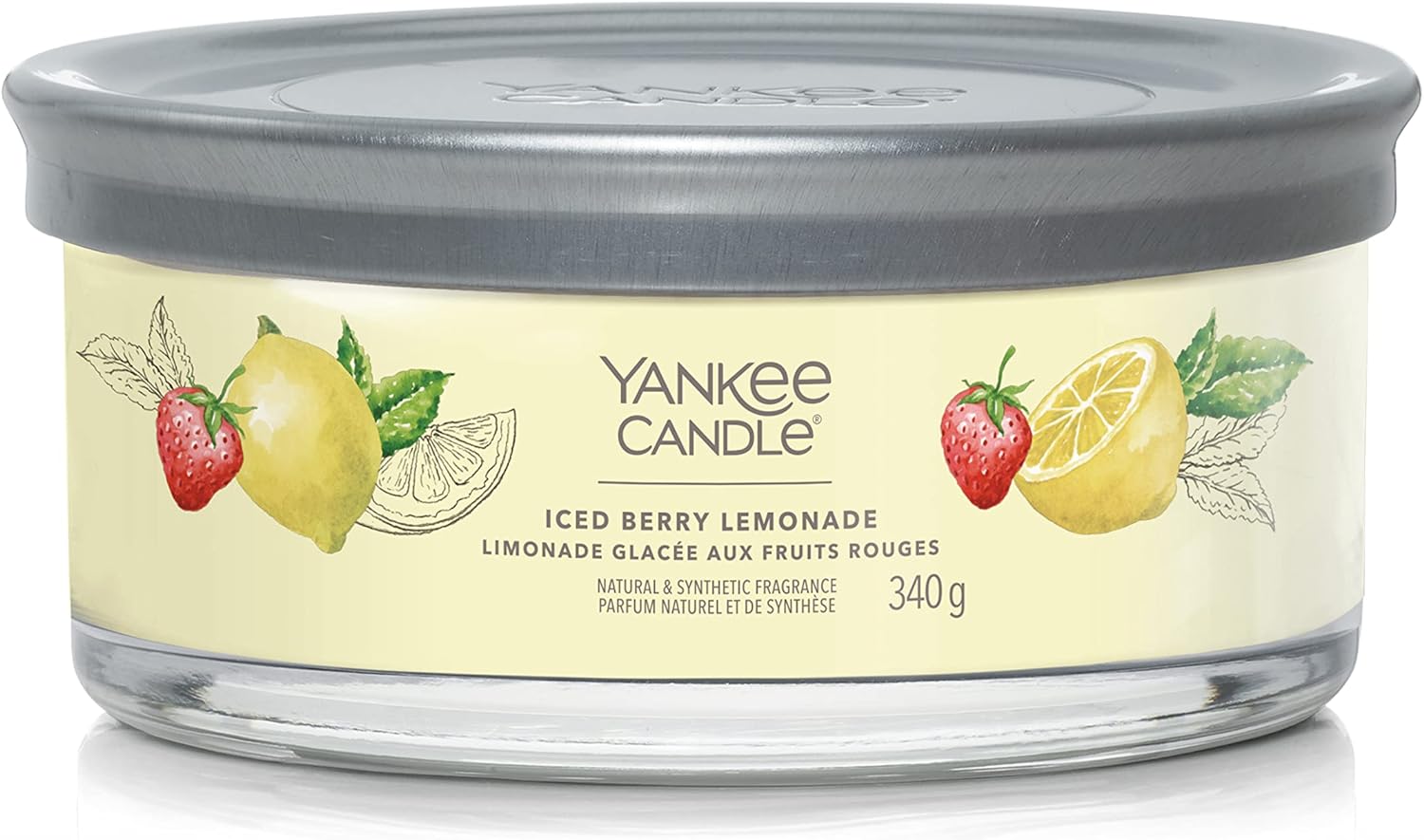 Yankee Candle vonná svíčka Signature Tumbler 5 knotů Iced Berry Lemonade 340g