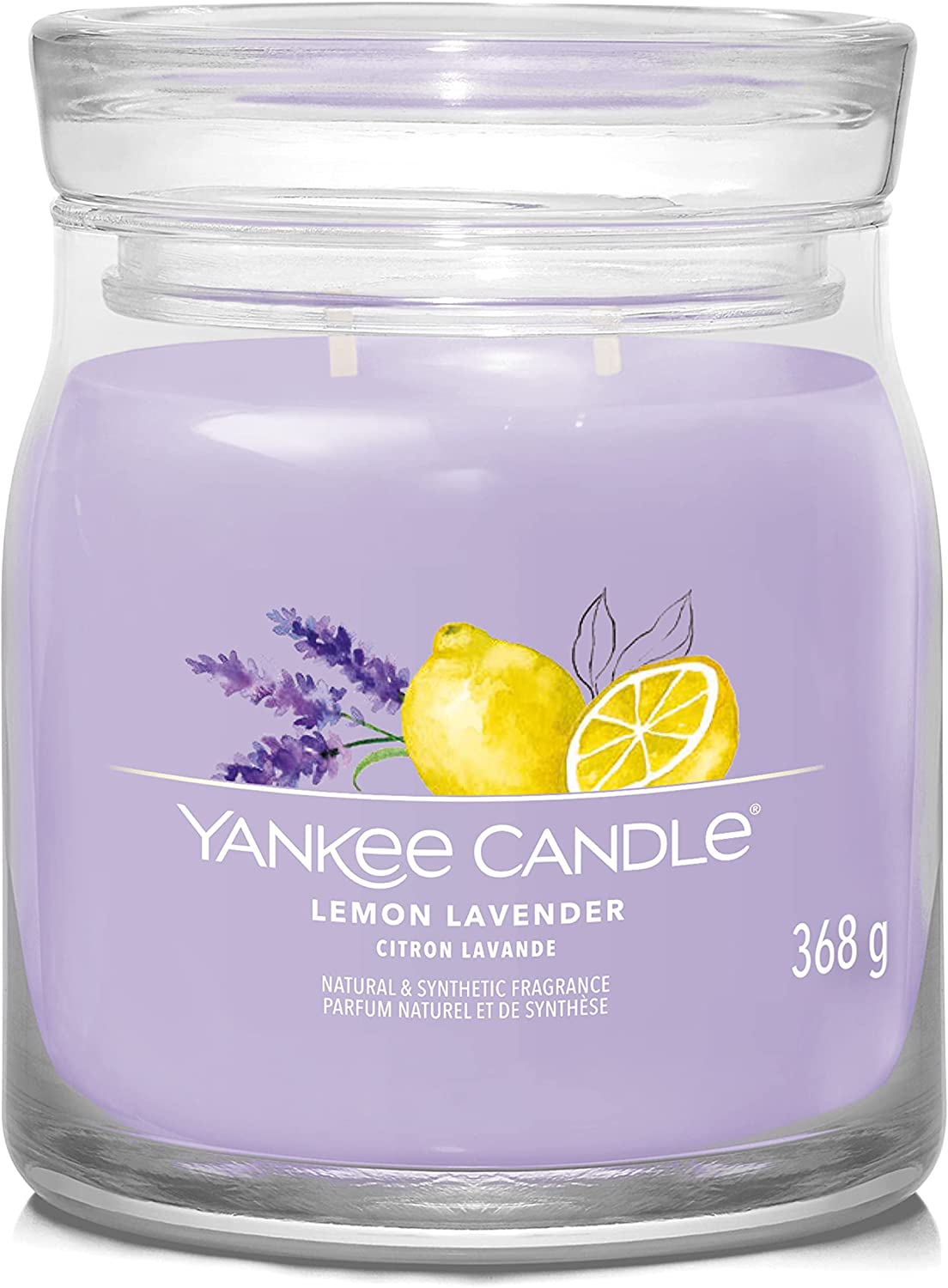 Yankee Candle vonná svíčka Signature ve skle střední Lemon Lavender 368g