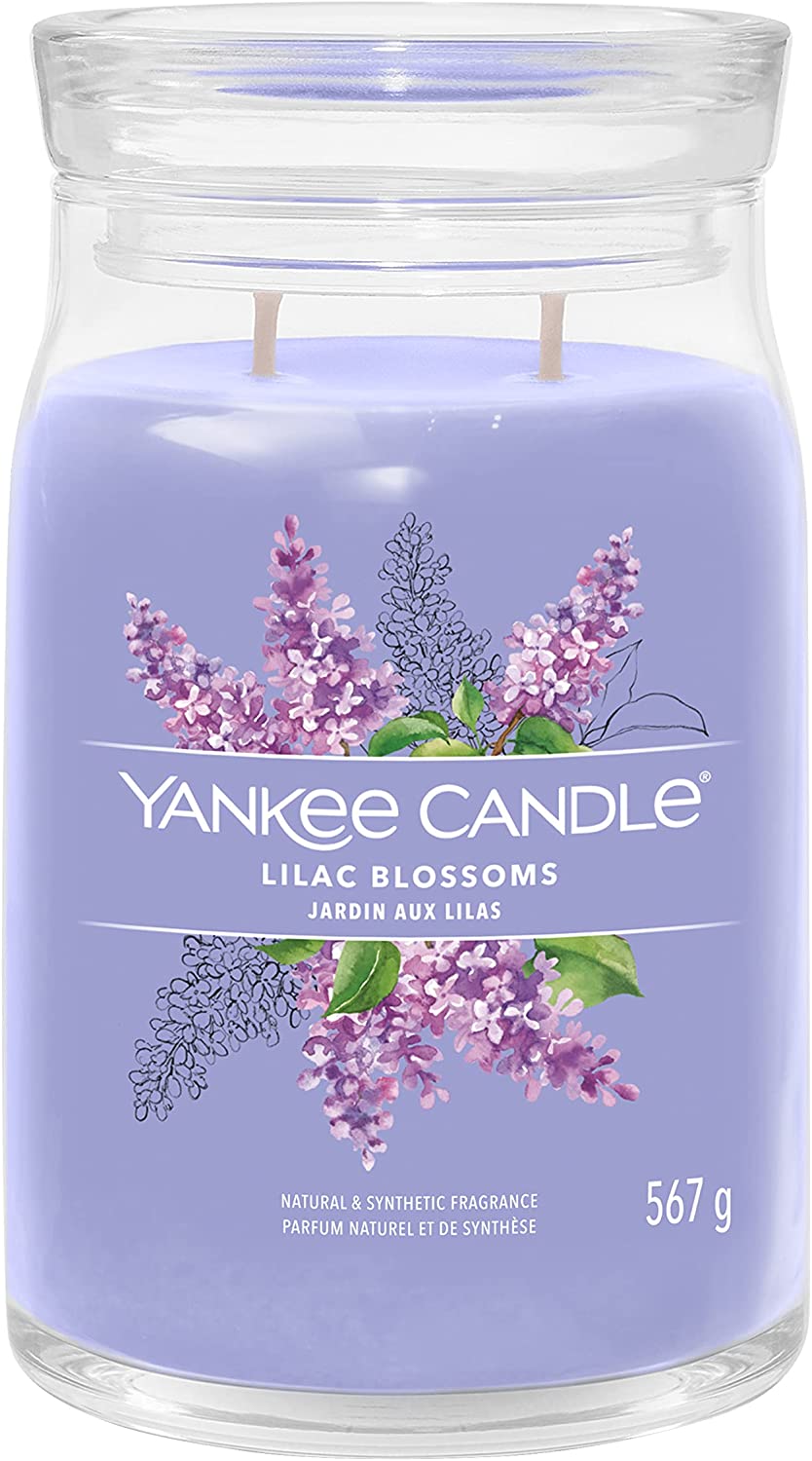 Yankee Candle vonná svíčka Signature ve skle velká Lilac Blossoms 567g