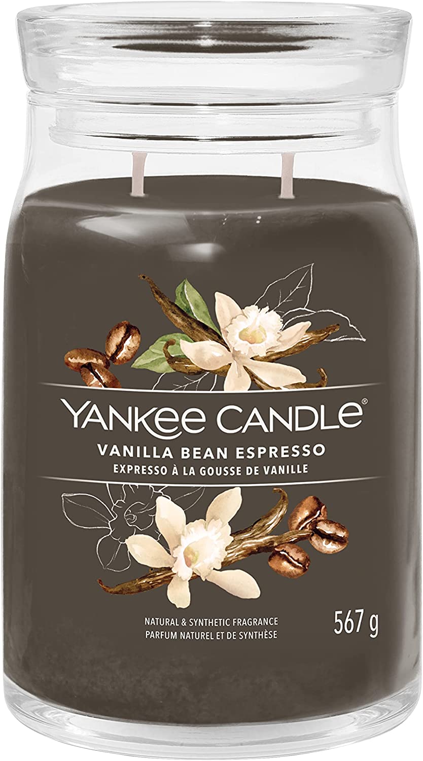 Yankee Candle vonná svíčka Signature ve skle velká Vanilla Bean Espresso 567g