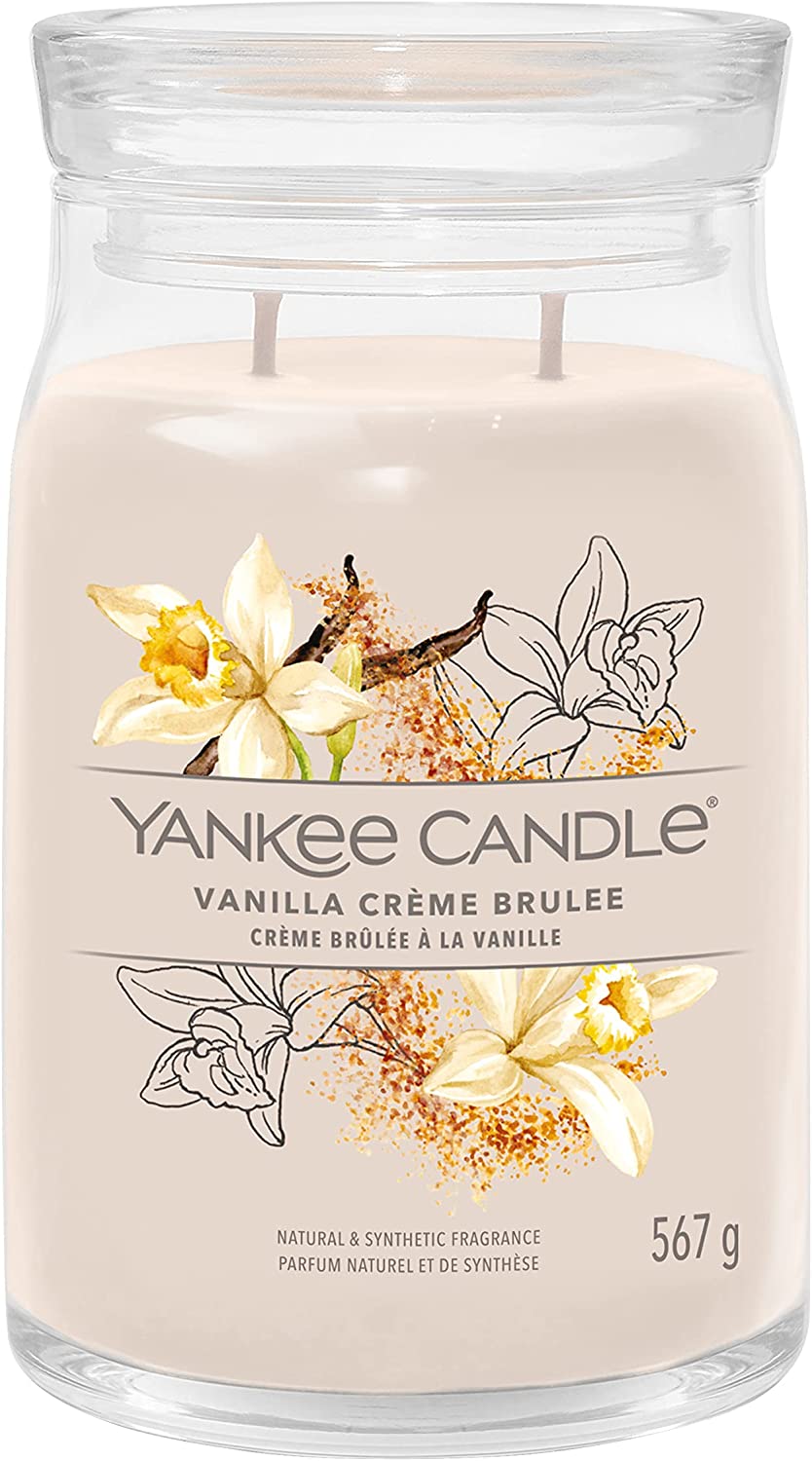 Yankee Candle vonná svíčka Signature ve skle velká Vanilla Creme Brulee 567g