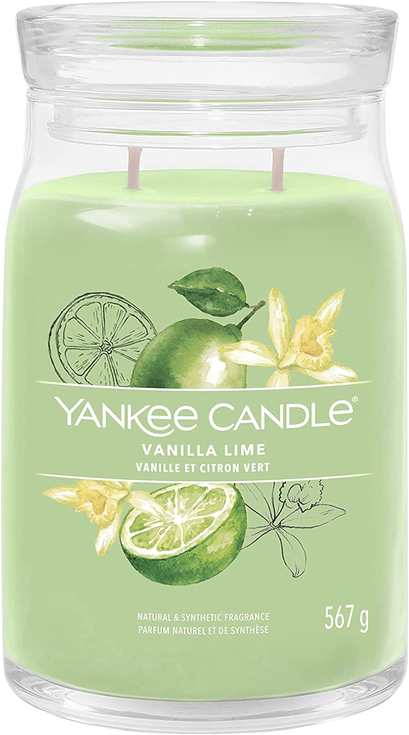 Yankee Candle vonná svíčka Signature ve skle velká Vanilla Lime 567g