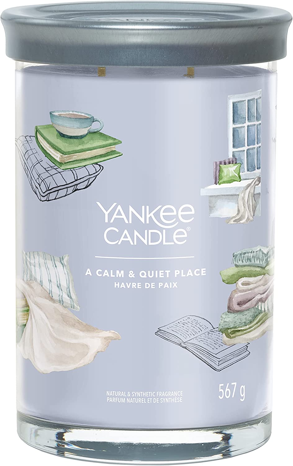 Yankee Candle vonná svíčka Signature Tumbler ve skle velká Calm & Quiet place 567g