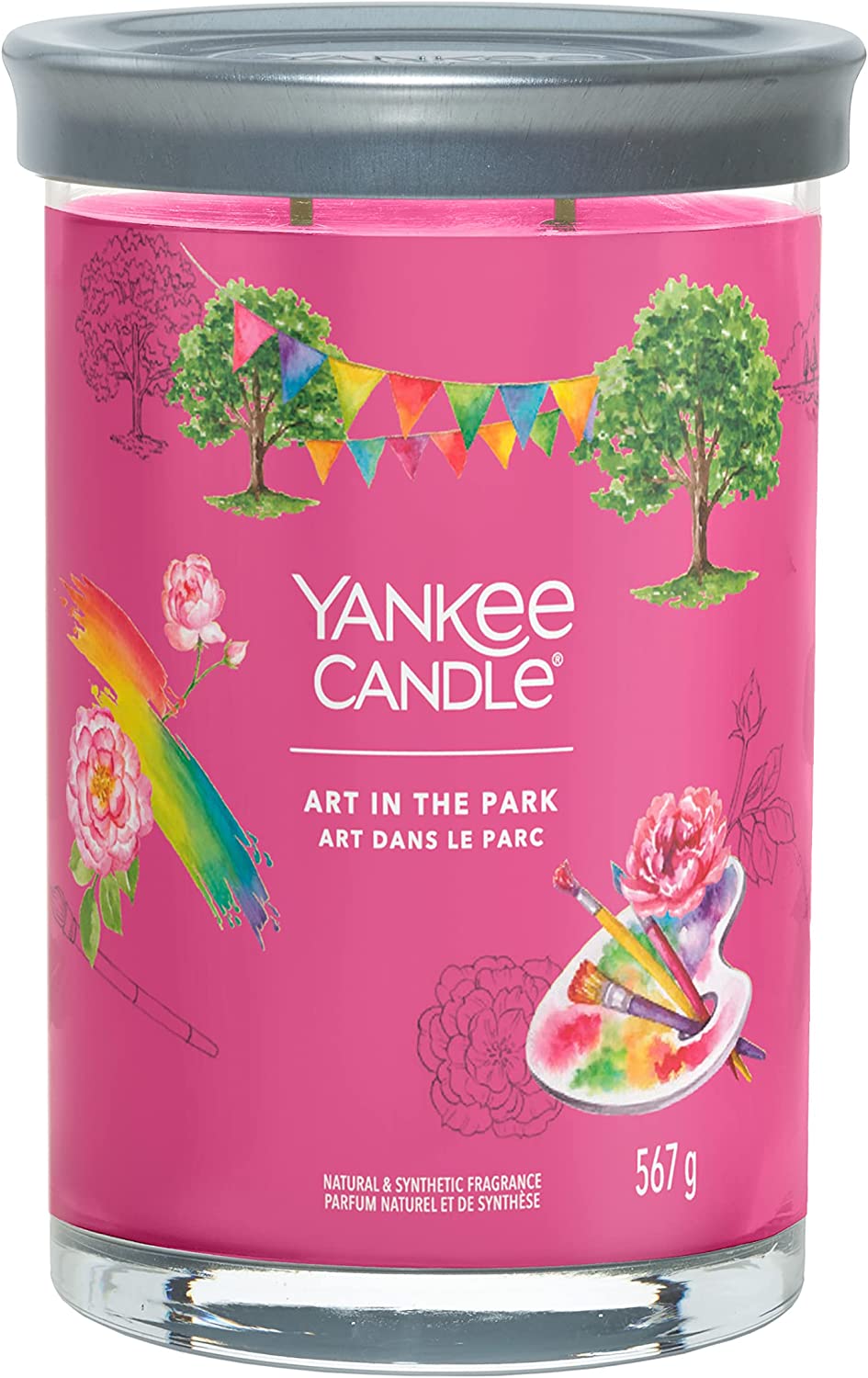 Yankee Candle vonná svíčka Signature Tumbler ve skle velká Art in the park 567g