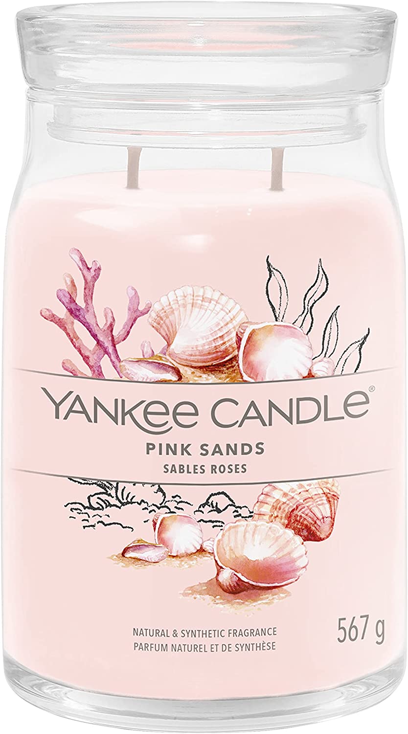 Yankee Candle vonná svíčka Signature ve skle velká Pink Sands 567 g