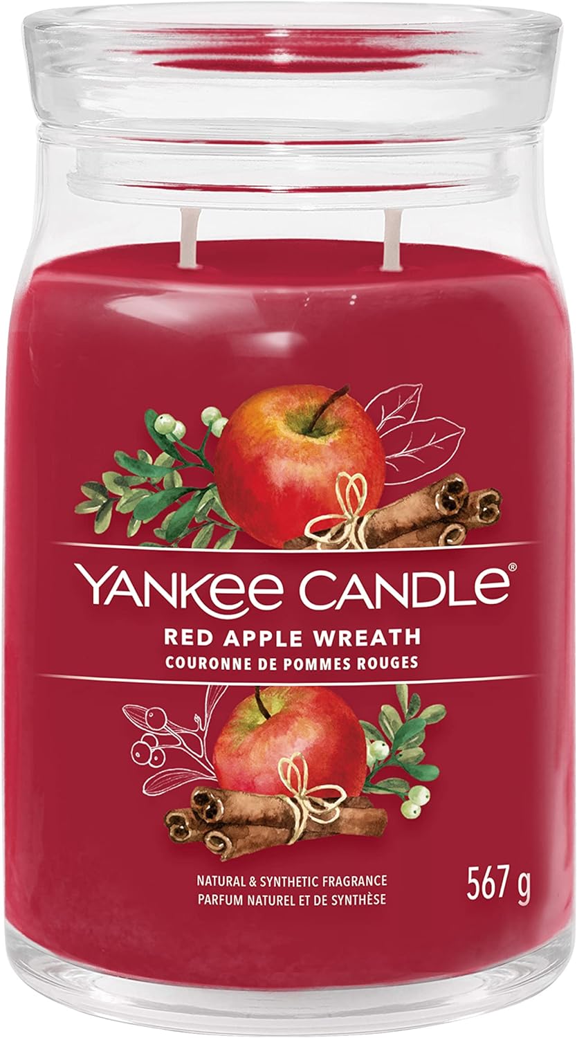 Yankee Candle vonná svíčka Signature ve skle velká Red Apple Wreath 567 g