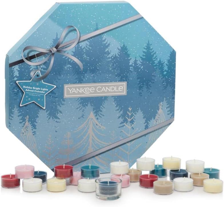 Dárková sada: Vánoční set Yankee Candle Adventní Kalendář - Věnec 24x9,8g