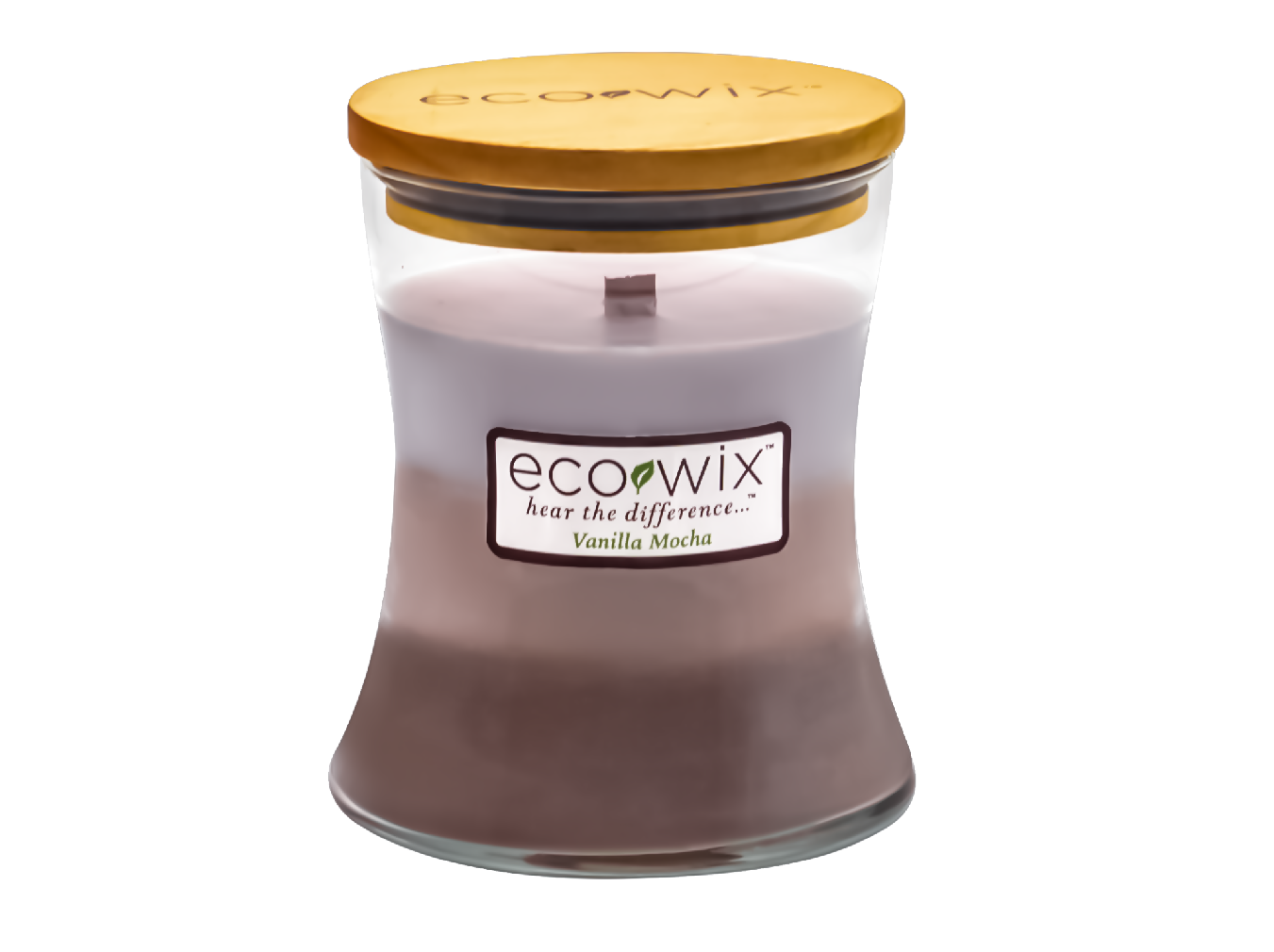 FLAGRANTE Ecowix vonná svíčka s dřevěným knotem Vanilla Mocha váza 398 g