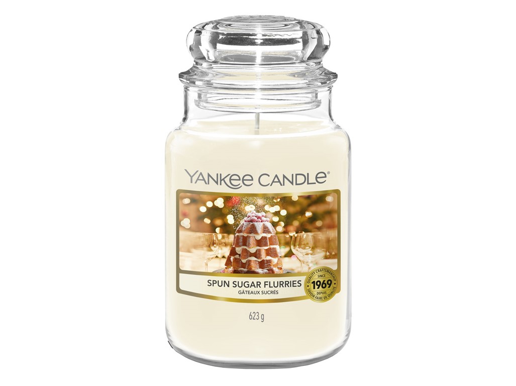 Yankee Candle vonná svíčka Classic ve skle velká Spun Sugar Flurries 623 g