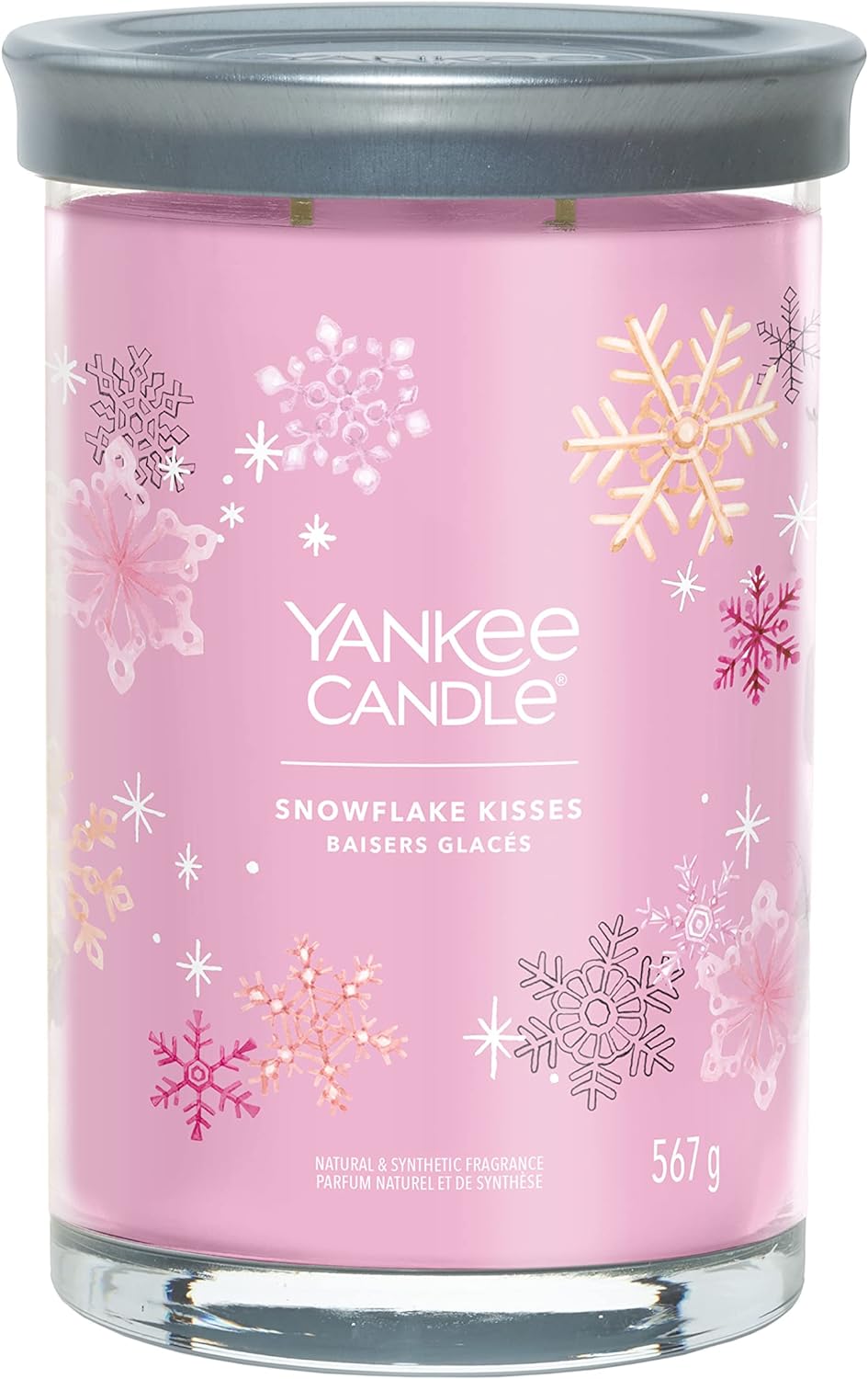 Yankee Candle vonná svíčka Signature Tumbler ve skle velká Snowflake Kisses 567g