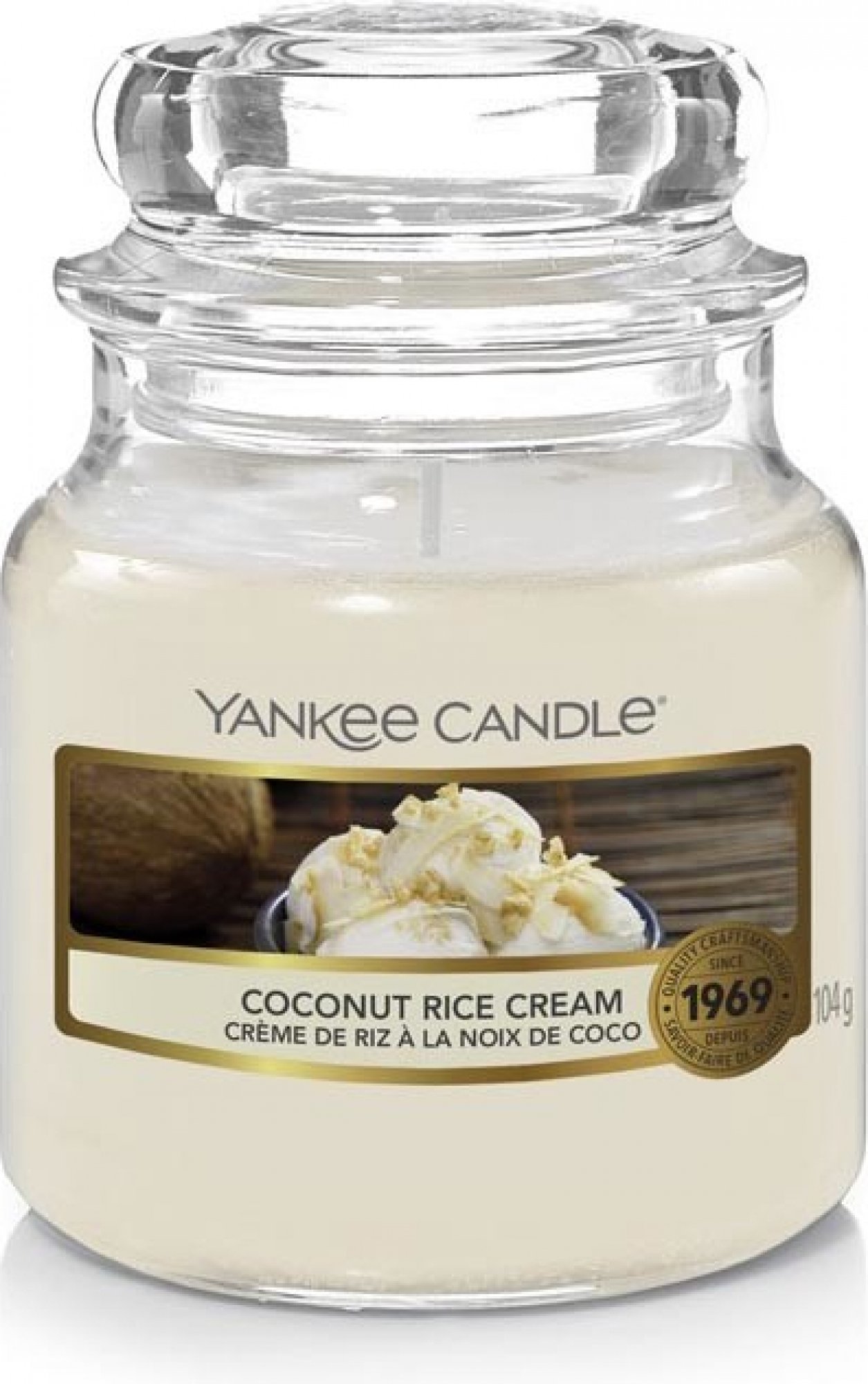 Yankee Candle vonná svíčka Classic ve skle malá Coconut Rice Cream