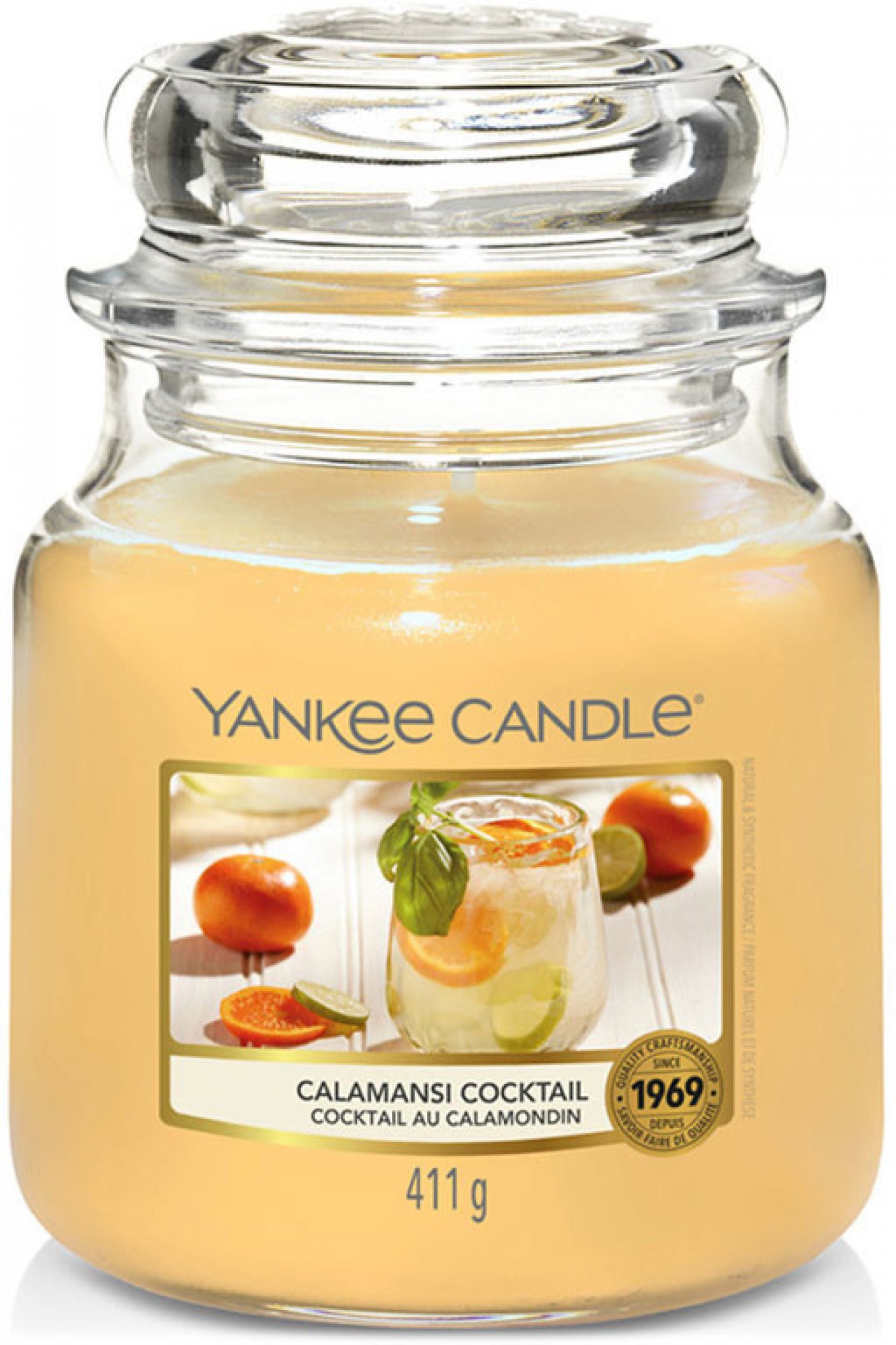 Yankee Candle vonná svíčka Classic ve skle střední Calamansi Cocktail