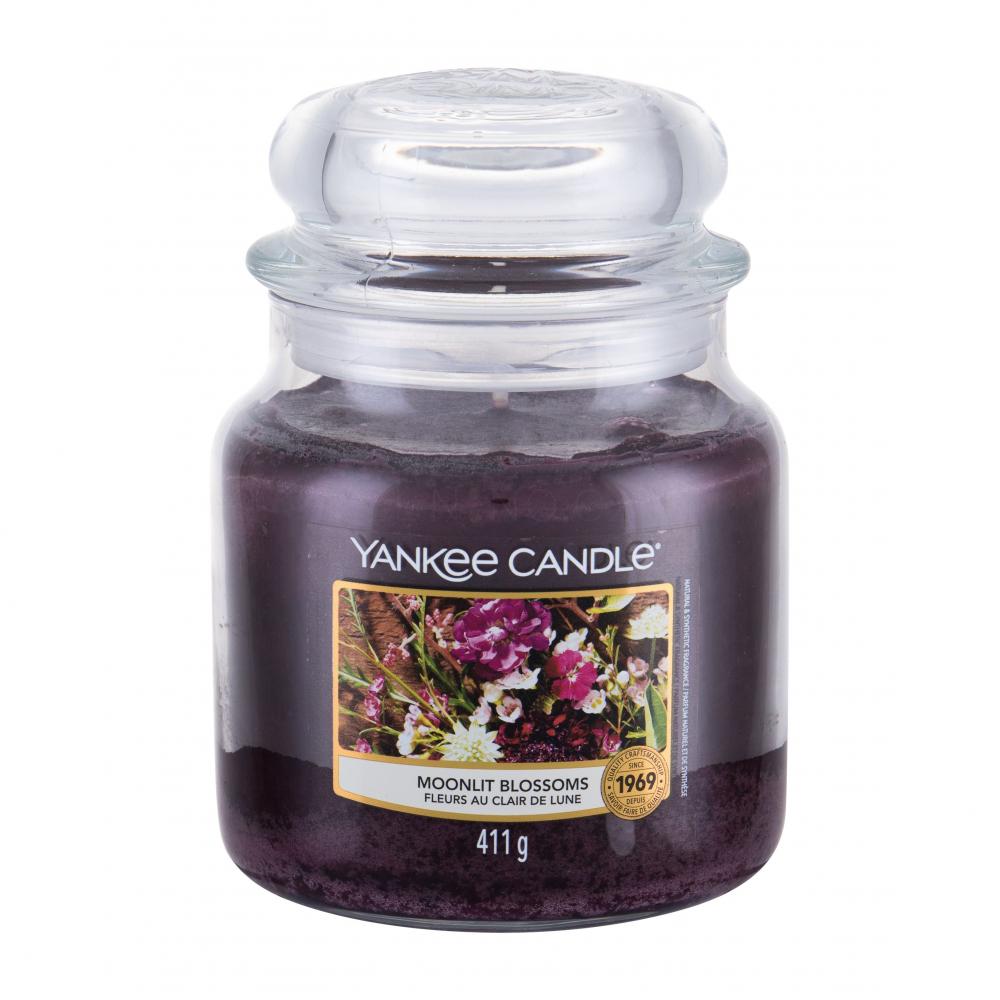 Yankee Candle vonná svíčka Classic ve skle střední Moonlit Blossoms 411 g