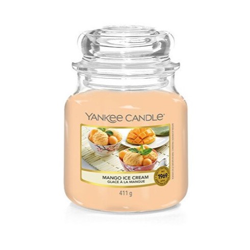 Yankee Candle vonná svíčka Classic ve skle střední Mango Ice Cream 411 g