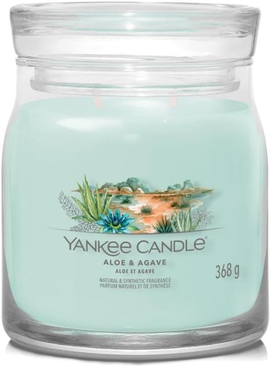 Yankee Candle vonná svíčka Signature ve skle střední Aloe & Agave 368g