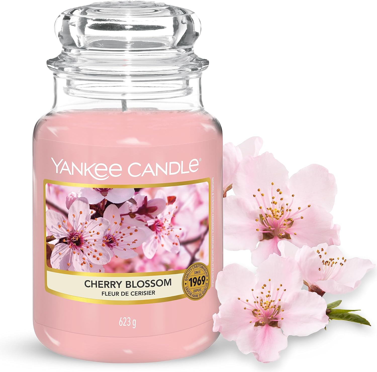 Yankee Candle vonná svíčka Classic ve skle velká Cherry Blossom 623 g