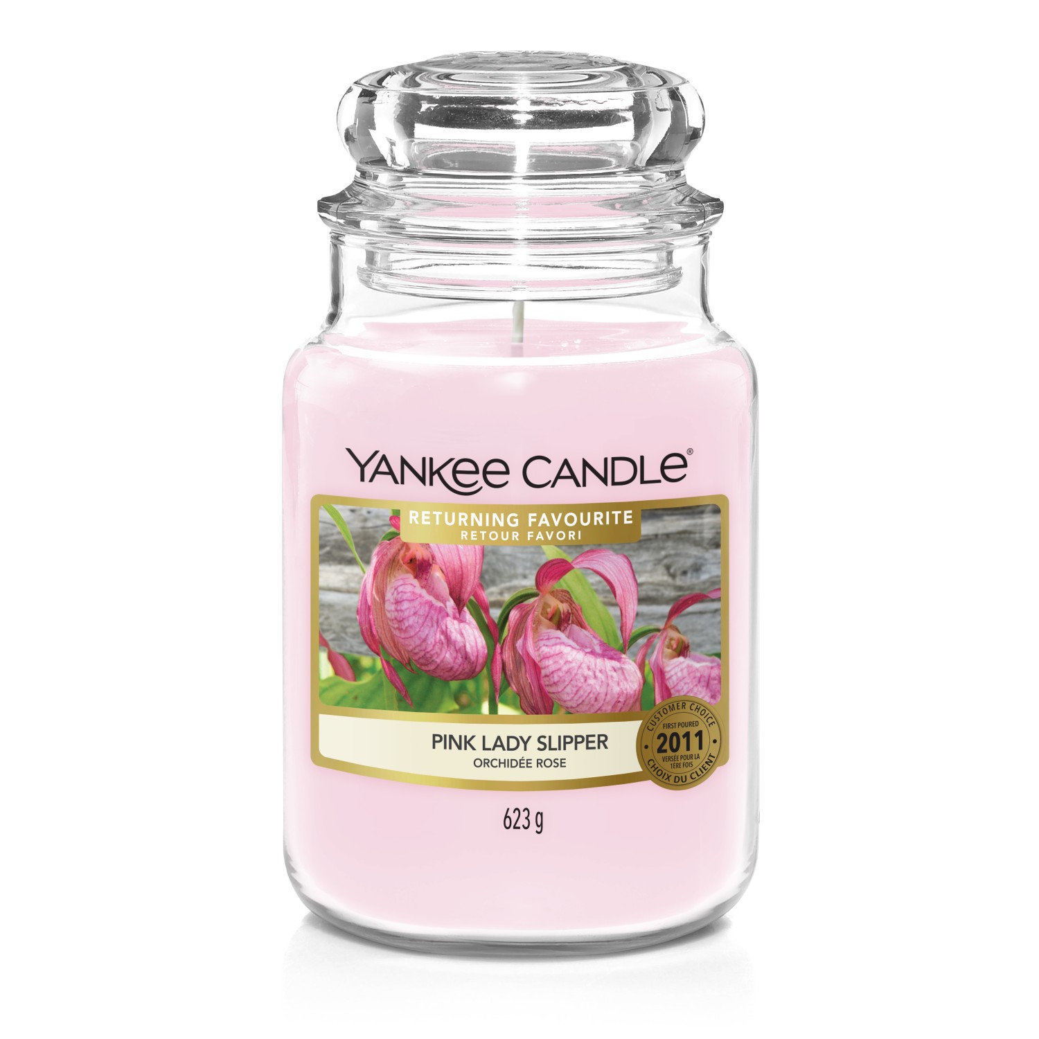 Yankee Candle vonná svíčka Classic ve skle velká Pink Lady Slipper 623 g