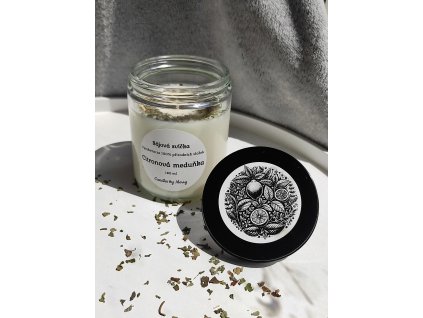 Citronová meduňka | svíčka v čirém skle Candles by Merry