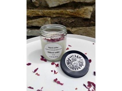 Růžové snění | svíčka v čirém skle Candles by Merry