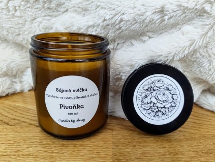 Pivoňka | svíčka Candles by Merry