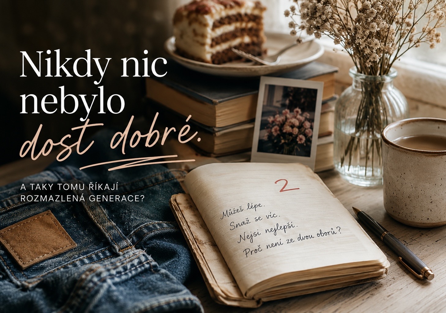 Prý jsme nejrozmazlenější generace v historii. Já si spíš pamatuju, že nikdy nic nebylo dost dobré.
