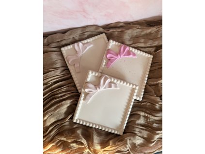 Čtvercový podtácek s mašličkou