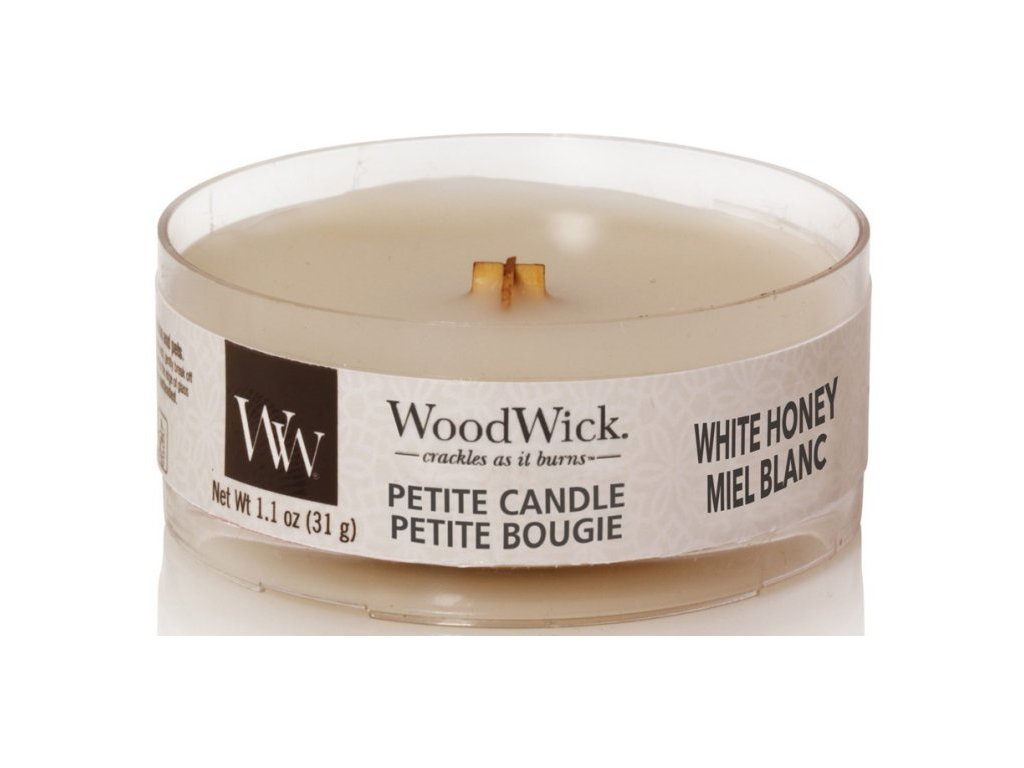 WoodWick - vonná svíčka WHITE HONEY (Bílý med) 31 g