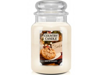 Country Candle - vonná svíčka MILK & COOKIES (Mléko a sušenky) 652 g