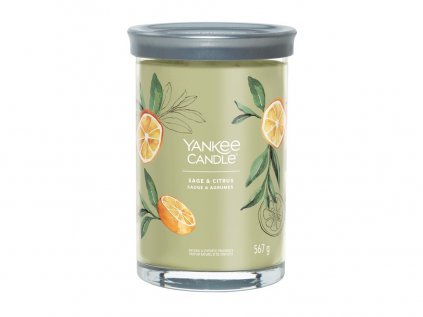 Yankee Candle Signature - vonná svíčka SAGE & CITRUS (Šalvěj a citrus) 567 g