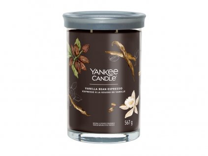 Yankee Candle Signature - vonná svíčka VANILLA BEAN ESPRESSO (Espresso s vanilkovým luskem) 567 g