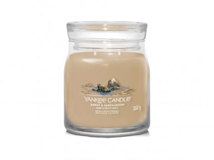 Yankee Candle - vonná svíčka AMBER & SANDALWOOD (Ambra a santalové dřevo) 368 g