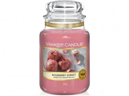 Yankee Candle - vonná svíčka ROSEBERRY SORBET (Růžový sorbet) 623 g