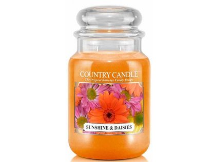 Country Candle - vonná svíčka SUNSHINE AND DAISIES (Slunce a sedmikrásky) 652 g