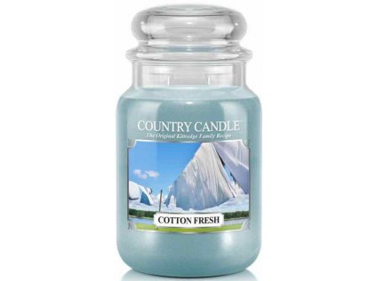 Country Candle - vonná svíčka COTTON FRESH (Bavlněná svěžest) 652 g